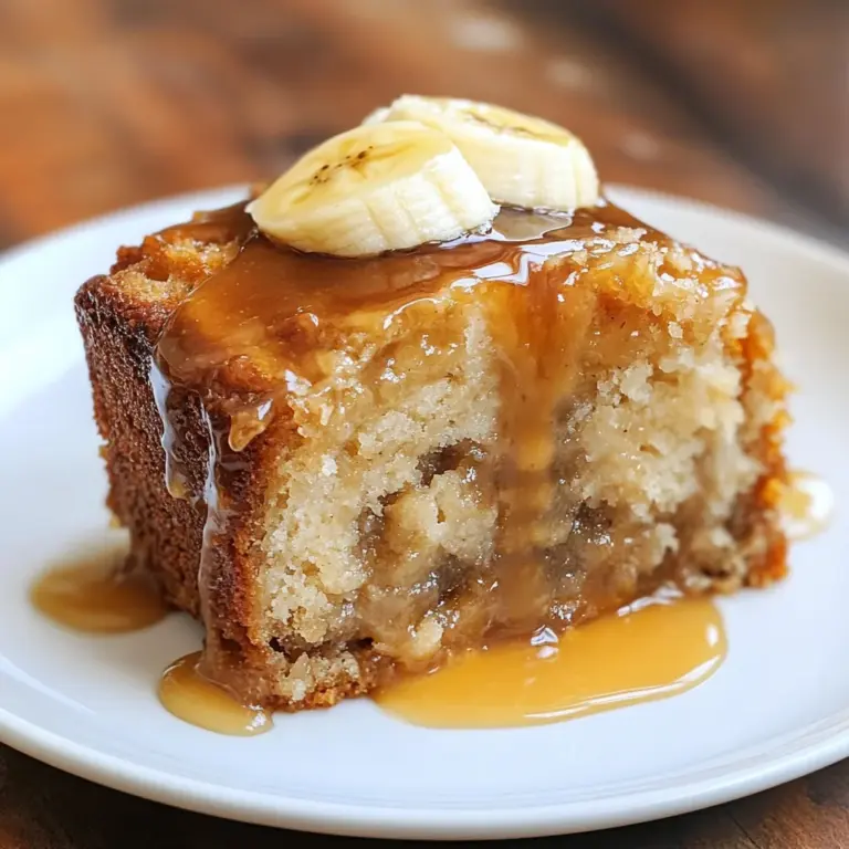Sticky Banana Bread Pudding Cake