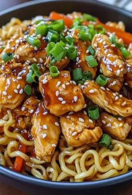 Sticky Garlic Chicken Noodles