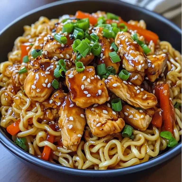 Sticky Garlic Chicken Noodles