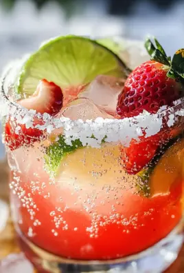 Strawberry Lime Mocktail Margarita