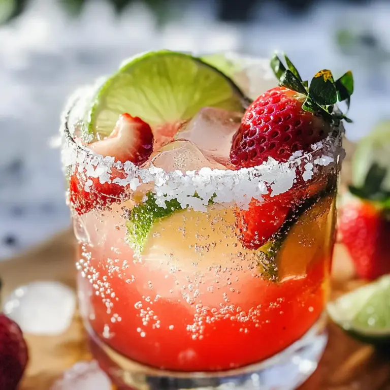 Strawberry Lime Mocktail Margarita