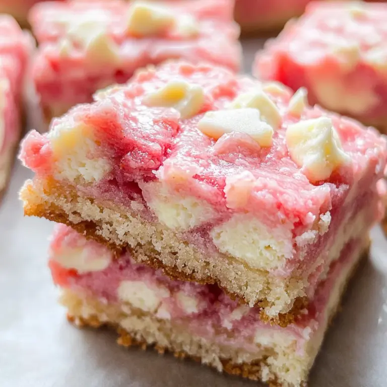 Strawberry White Chocolate Gooey Bars