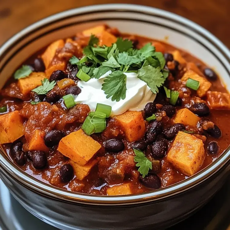 Sweet Potato & Black Bean Vegetarian Chili – Crock Pot