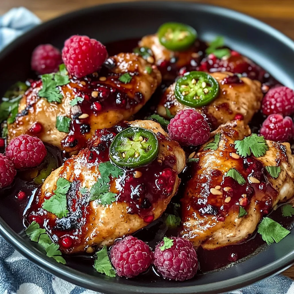 Sweet and Spicy Jalapeno Raspberry Chicken in Just 25 Minutes