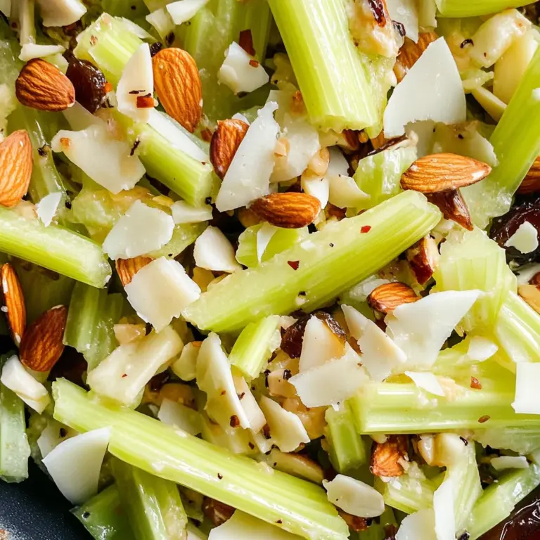 Celery Salad with Dates, Almonds and Parmesan