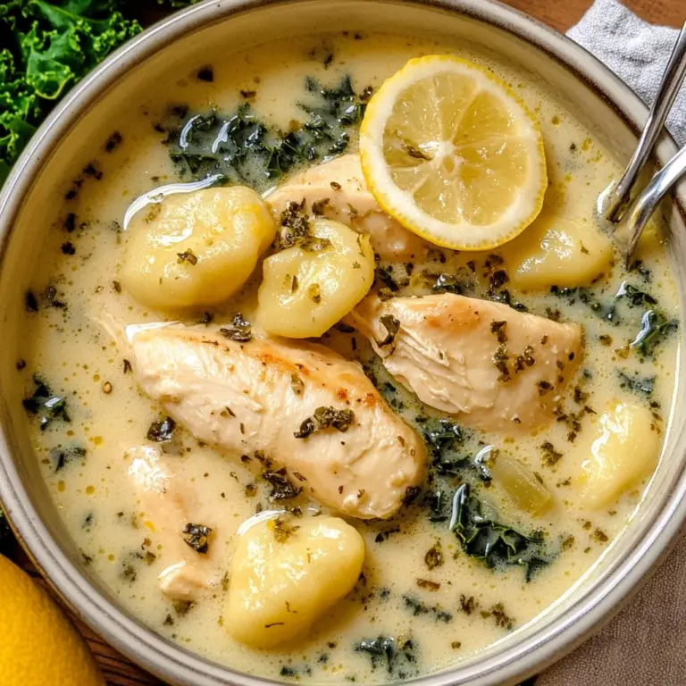 Creamy Winter Lemon Chicken Gnocchi Soup
