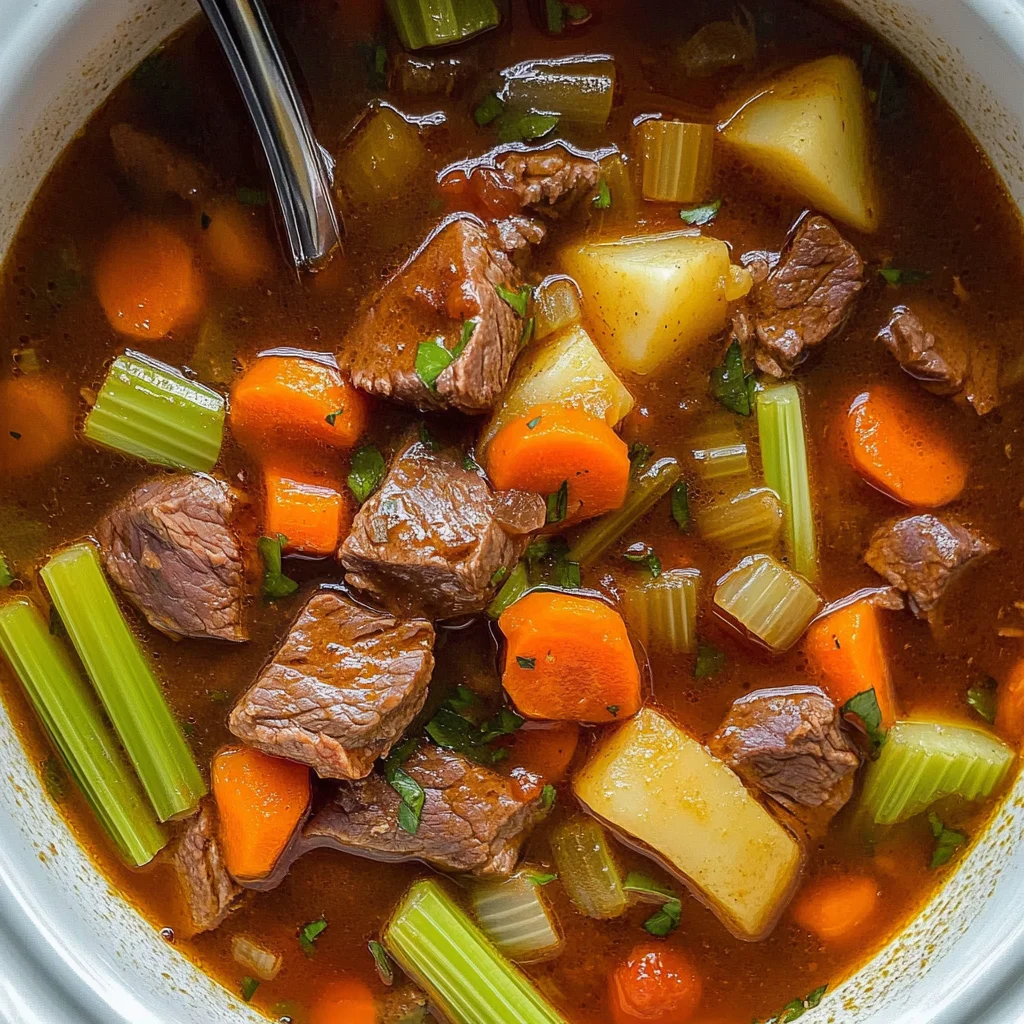 Crockpot Vegetable Beef Soup (full of flavor!)