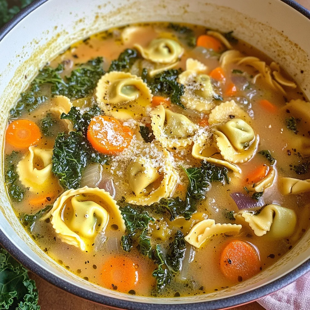 One Pot Vegetable Tortellini Soup
