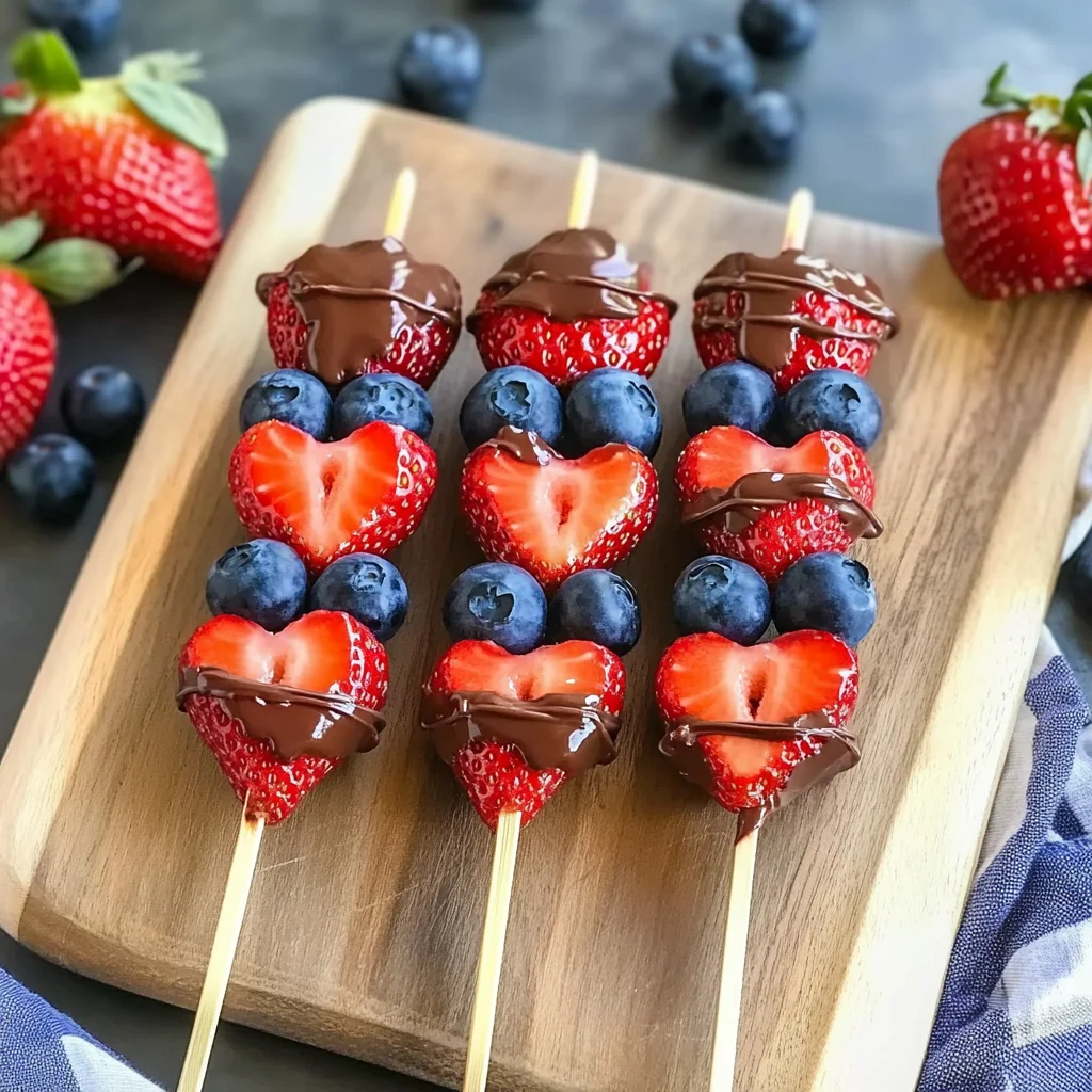 Quick Valentine and Day Fruit Skewers
