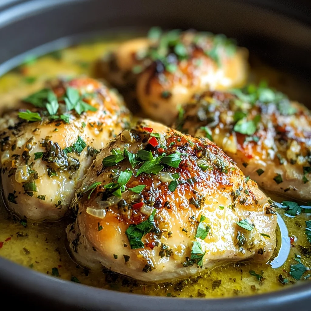 Slow Cooker Garlic Butter Chicken