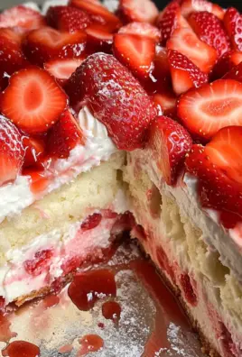 Strawberry Cheesecake Poke Cake